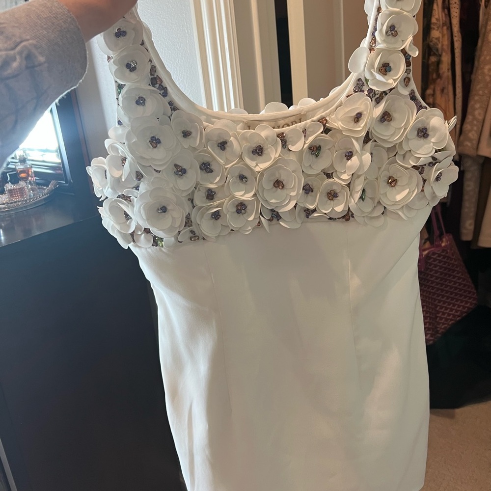 La Fuori Frosted Chloe Mini Dress White - Picture 6 of 9
